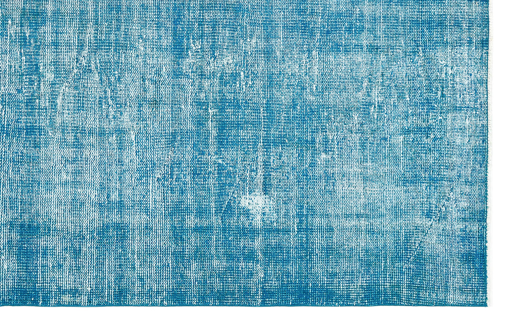 Turquoise Over Dyed Vintage Rug 5'3'' x 8'5'' ft 161 x 256 cm