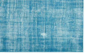 Turquoise Over Dyed Vintage Rug 5'3'' x 8'5'' ft 161 x 256 cm