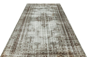 Traditional Design Gray Over Dyed Vintage Rug 5'7'' x 8'10'' ft 171 x 270 cm