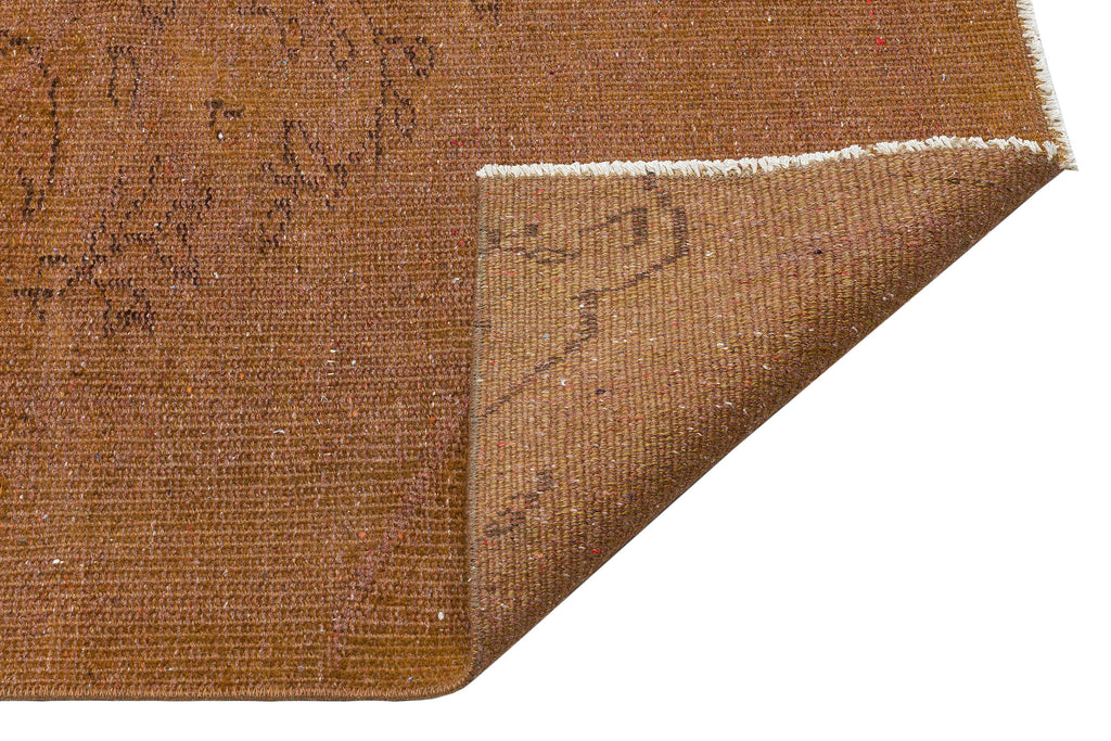 Traditional Design Brown Over Dyed Vintage Rug 4'5'' x 7'5'' ft 135 x 225 cm
