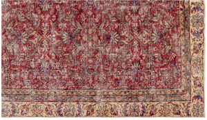 Retro Design Naturel Over Dyed Vintage Rug 5'10'' x 9'12'' ft 177 x 304 cm