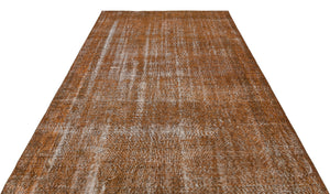 Brown Over Dyed Vintage Rug 6'7'' x 10'1'' ft 201 x 308 cm