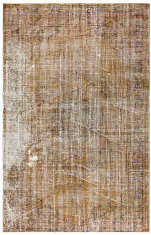 Traditional Design Brown Over Dyed Vintage Rug 5'1'' x 7'8'' ft 154 x 233 cm