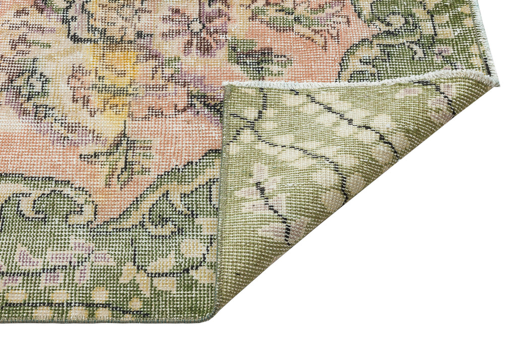 Traditional Design Beige Over Dyed Vintage Rug 5'10'' x 9'8'' ft 178 x 295 cm