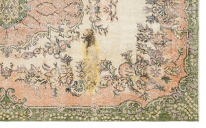 Traditional Design Beige Over Dyed Vintage Rug 5'10'' x 9'8'' ft 178 x 295 cm
