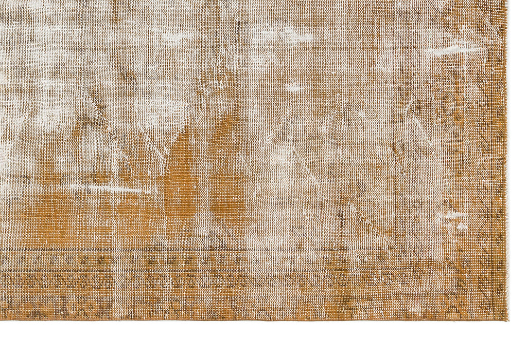 Brown Over Dyed Vintage Rug 5'7'' x 8'10'' ft 169 x 270 cm