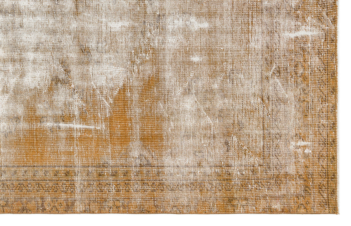 Brown Over Dyed Vintage Rug 5&#39;7&#39;&#39; x 8&#39;10&#39;&#39; ft 169 x 270 cm