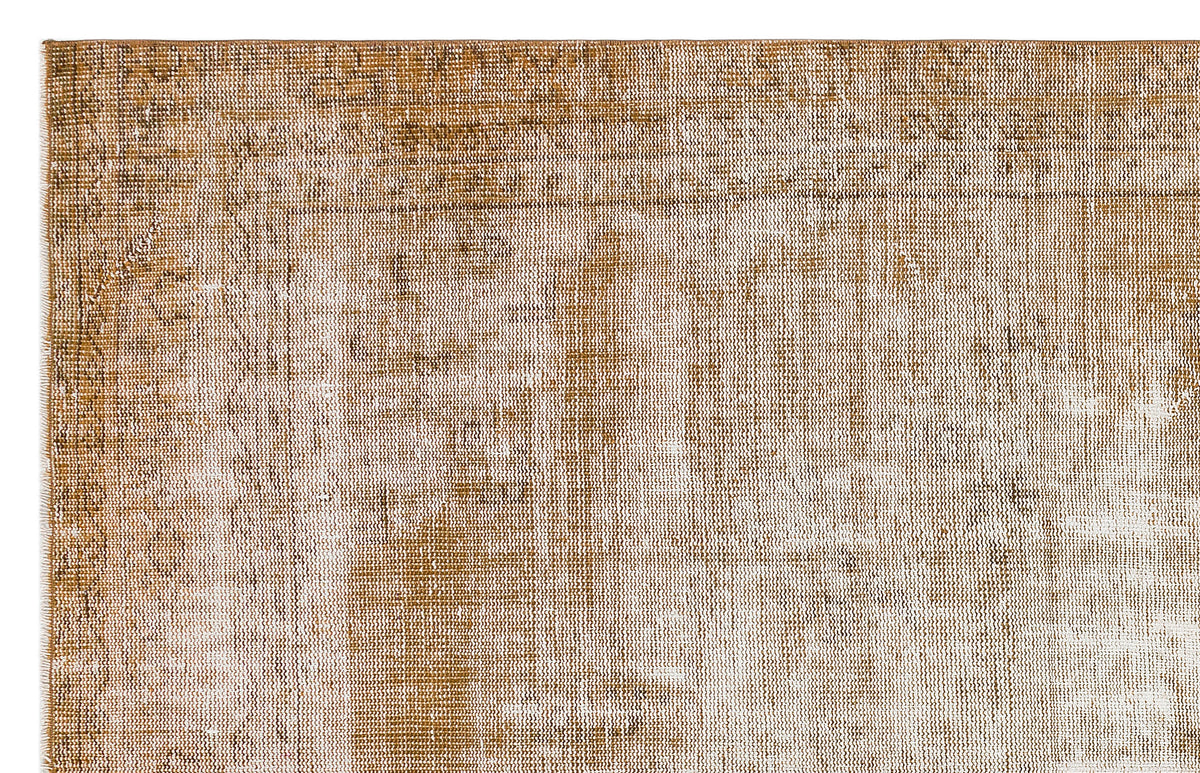 Brown Over Dyed Vintage Rug 5&#39;7&#39;&#39; x 8&#39;10&#39;&#39; ft 169 x 270 cm