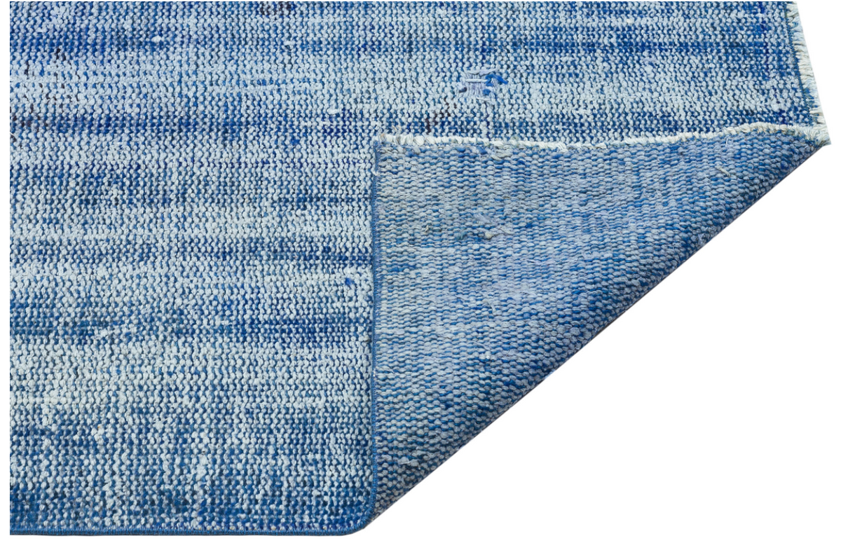 Blue Over Dyed Vintage Rug 5&#39;10&#39;&#39; x 8&#39;11&#39;&#39; ft 178 x 272 cm
