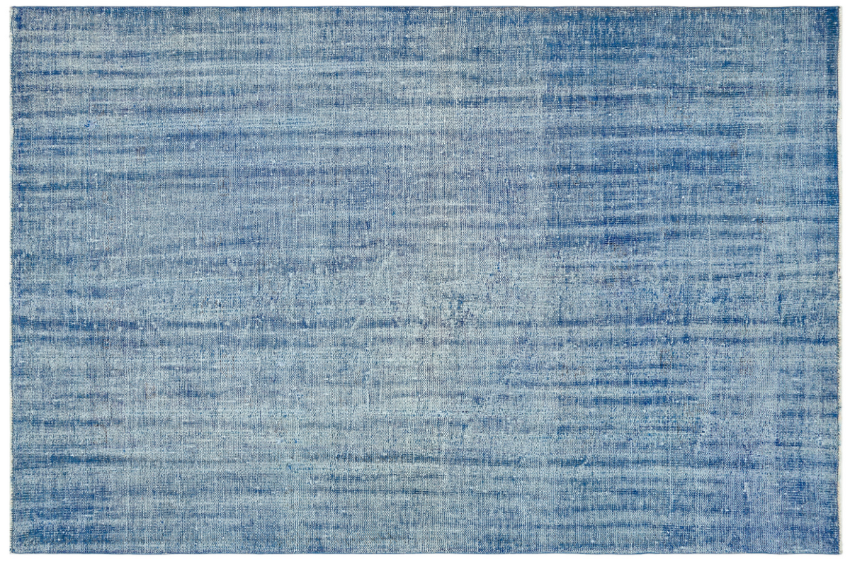Blue Over Dyed Vintage Rug 5&#39;10&#39;&#39; x 8&#39;11&#39;&#39; ft 178 x 272 cm