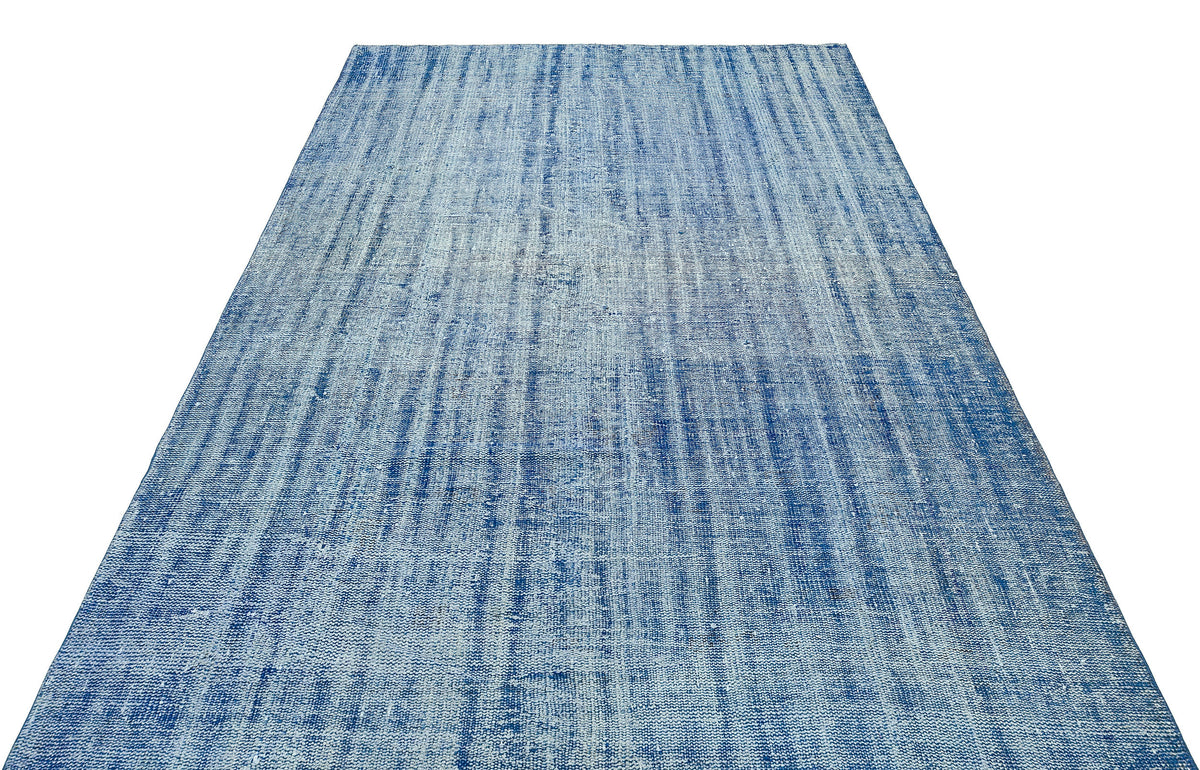 Blue Over Dyed Vintage Rug 5&#39;10&#39;&#39; x 8&#39;11&#39;&#39; ft 178 x 272 cm