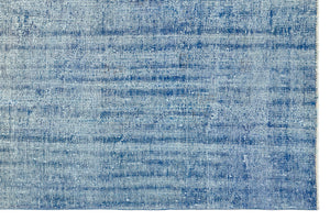 Blue Over Dyed Vintage Rug 5'10'' x 8'11'' ft 178 x 272 cm