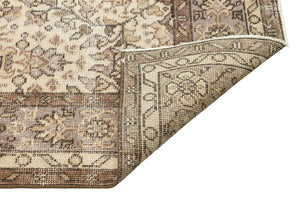 Retro Design Beige Over Dyed Vintage Rug 6'1'' x 9'9'' ft 185 x 296 cm