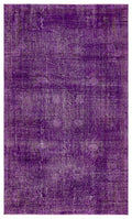 Purple Over Dyed Vintage Rug 4'12'' x 8'5'' ft 152 x 257 cm