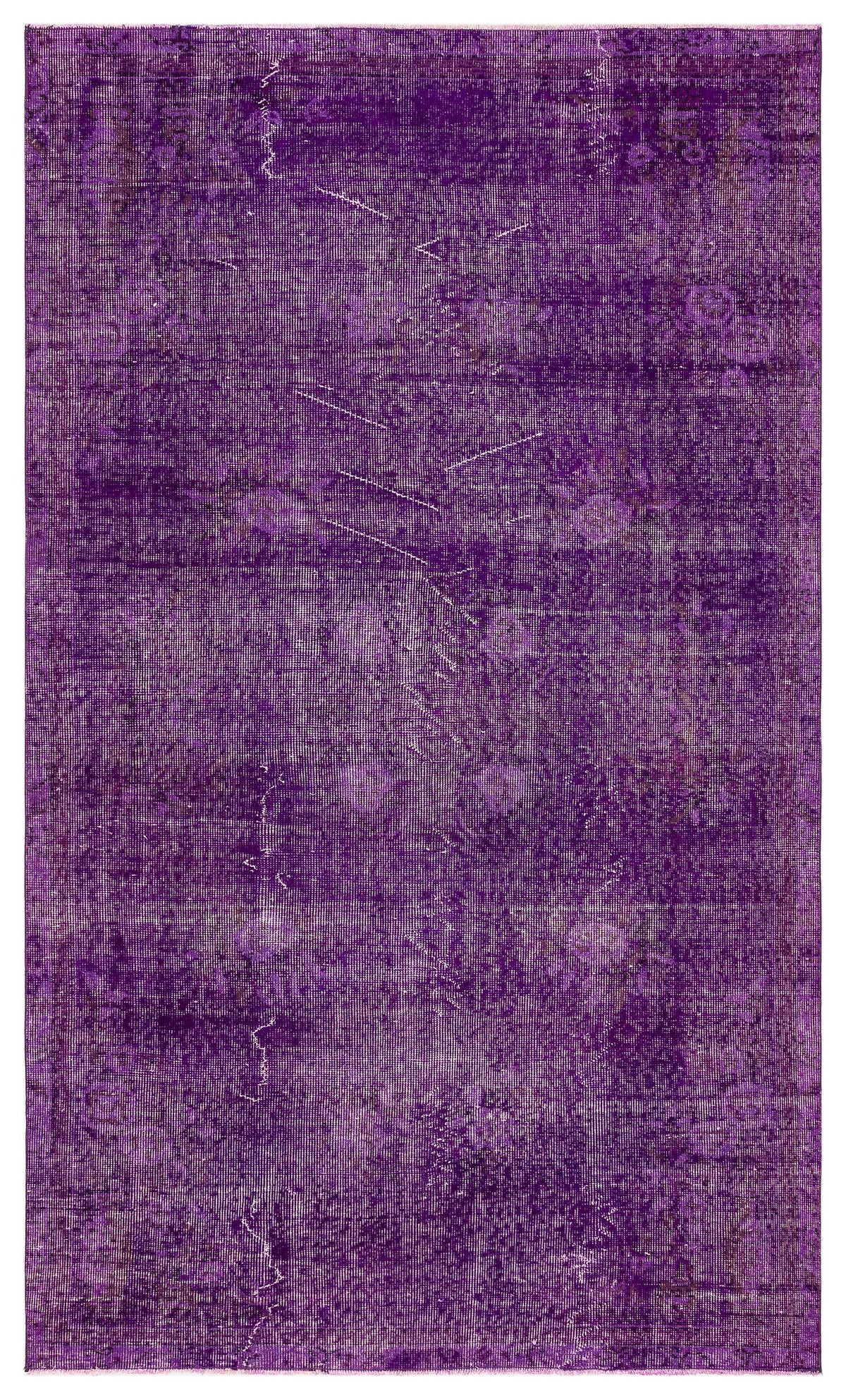 Purple Over Dyed Vintage Rug 4&#39;12&#39;&#39; x 8&#39;5&#39;&#39; ft 152 x 257 cm