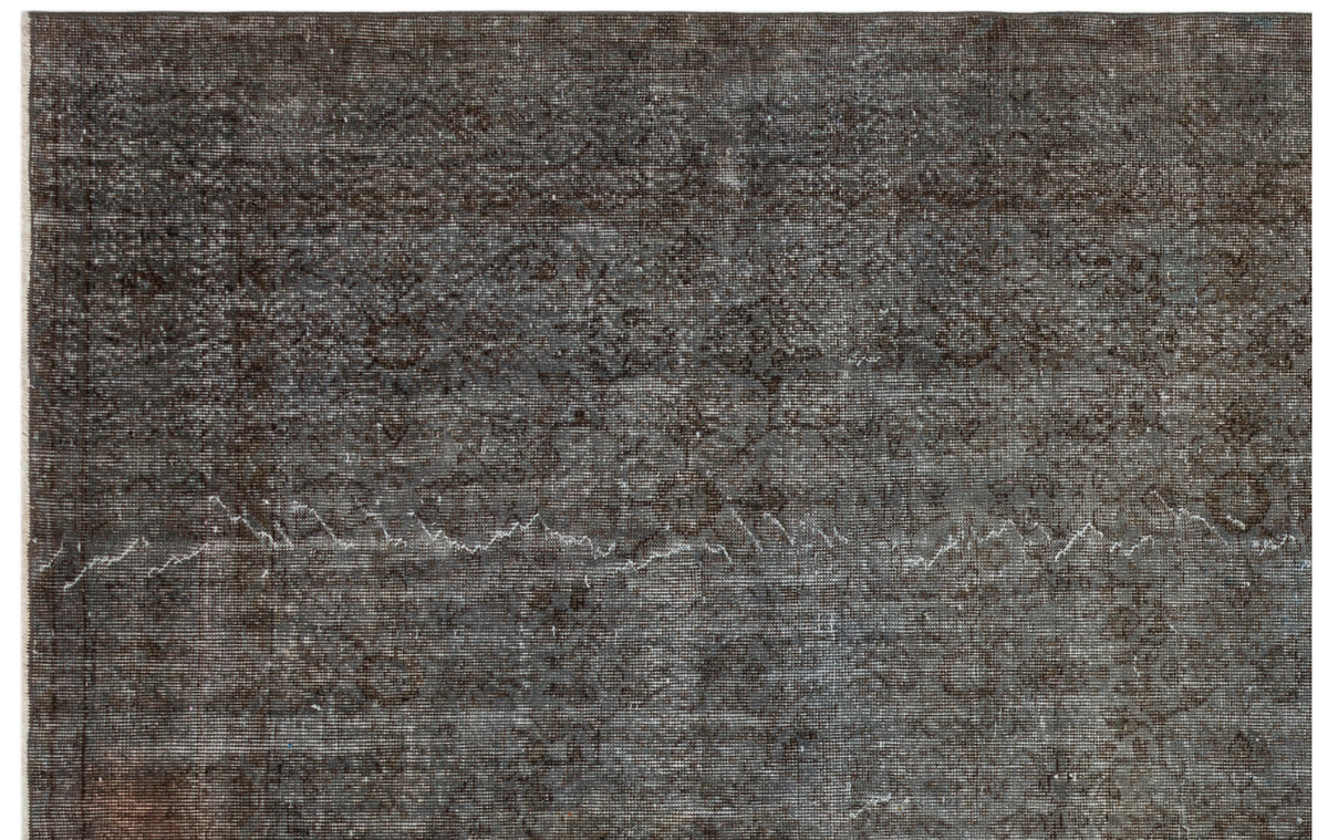 Retro Design Gray Over Dyed Vintage Rug 7&#39;2&#39;&#39; x 10&#39;10&#39;&#39; ft 219 x 330 cm