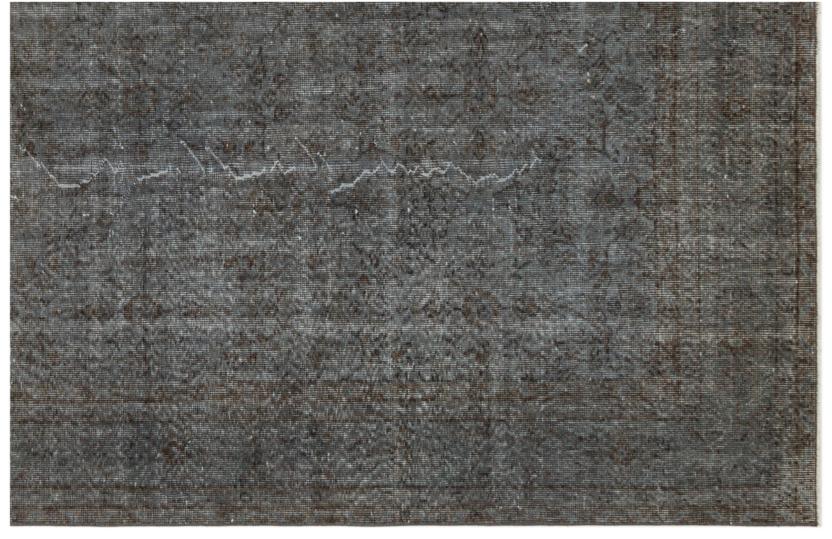 Retro Design Gray Over Dyed Vintage Rug 7&#39;2&#39;&#39; x 10&#39;10&#39;&#39; ft 219 x 330 cm