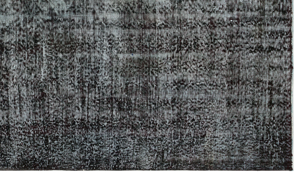 Black Over Dyed Vintage Rug 5'5'' x 9'2'' ft 165 x 280 cm