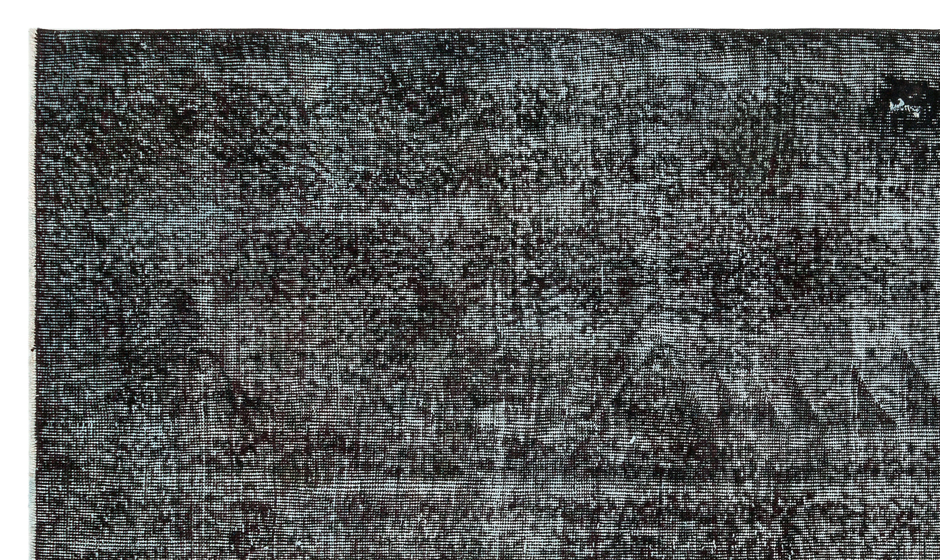 Black Over Dyed Vintage Rug 5'5'' x 9'2'' ft 165 x 280 cm