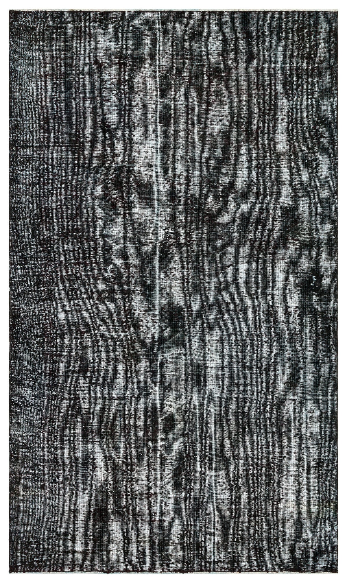 Black Over Dyed Vintage Rug 5&#39;5&#39;&#39; x 9&#39;2&#39;&#39; ft 165 x 280 cm