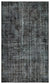 Black Over Dyed Vintage Rug 5'5'' x 9'2'' ft 165 x 280 cm