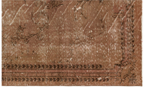 Traditional Design Brown Over Dyed Vintage Rug 5'5'' x 8'9'' ft 165 x 266 cm