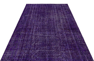 Purple Over Dyed Vintage Rug 5'3'' x 7'8'' ft 160 x 233 cm