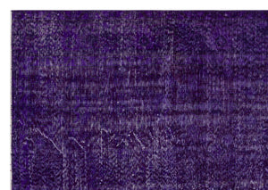 Purple Over Dyed Vintage Rug 5'3'' x 7'8'' ft 160 x 233 cm