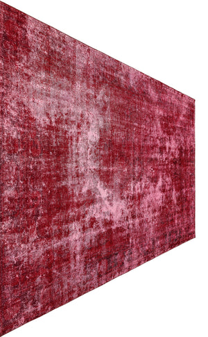 Red Over Dyed Vintage Rug 5'9'' x 7'11'' ft 175 x 242 cm