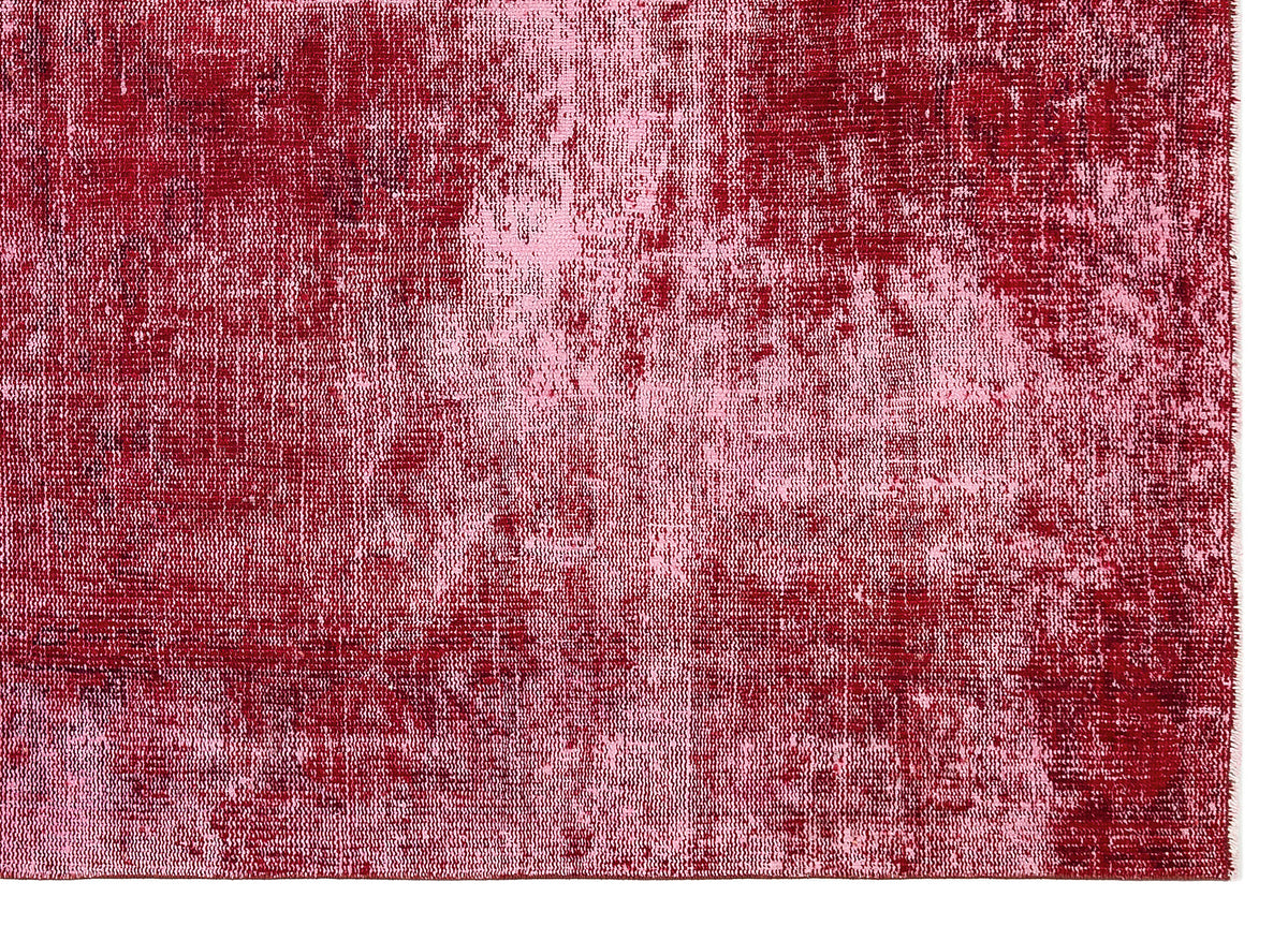 Red Over Dyed Vintage Rug 5&#39;9&#39;&#39; x 7&#39;11&#39;&#39; ft 175 x 242 cm