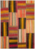 Striped Over Dyed Kilim Patchwork Unique Rug 5'3'' x 7'7'' ft 159 x 231 cm