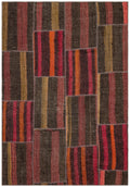 Naturel Over Dyed Kilim Patchwork Unique Rug 5'3'' x 7'7'' ft 159 x 231 cm