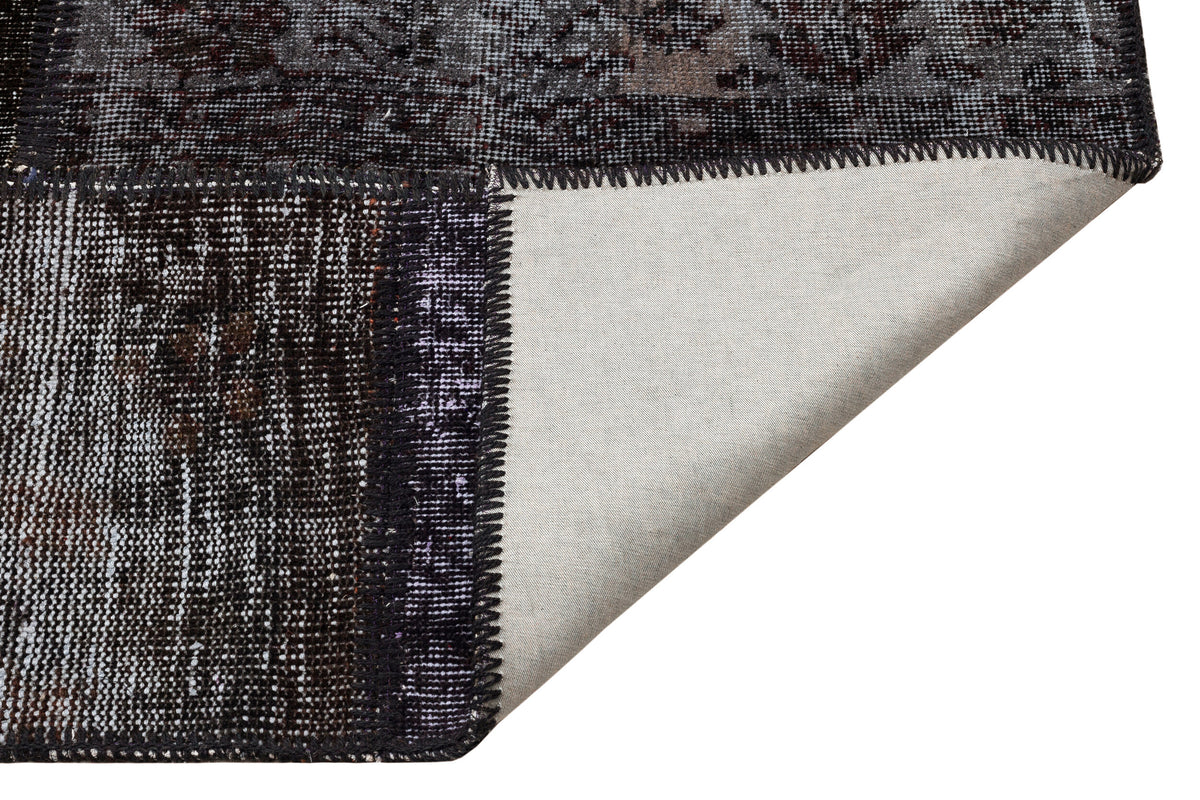 Gray Over Dyed Patchwork Unique Rug 7&#39;10&#39;&#39; x 9&#39;10&#39;&#39; ft 240 x 300 cm