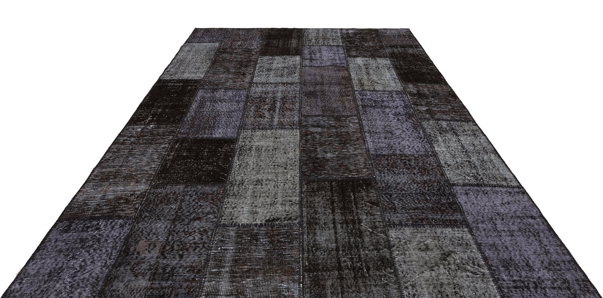 Gray Over Dyed Patchwork Unique Rug 7&#39;10&#39;&#39; x 9&#39;10&#39;&#39; ft 240 x 300 cm