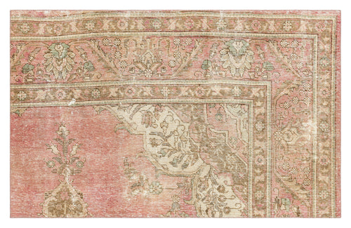 Beige Over Dyed Vintage XLarge Rug 3'8'' x 5'8'' ft 111 x 173 cm