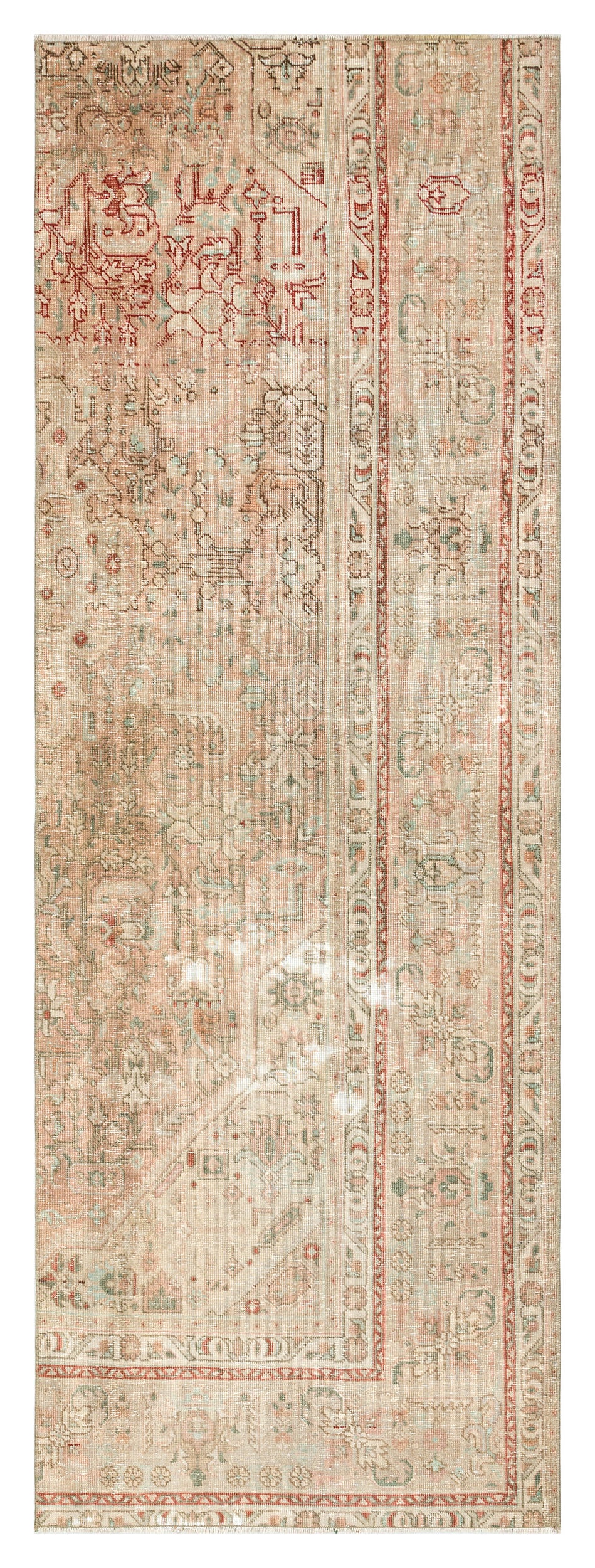 Beige Over Dyed Vintage XLarge Rug 2&#39;7&#39;&#39; x 7&#39;4&#39;&#39; ft 80 x 224 cm