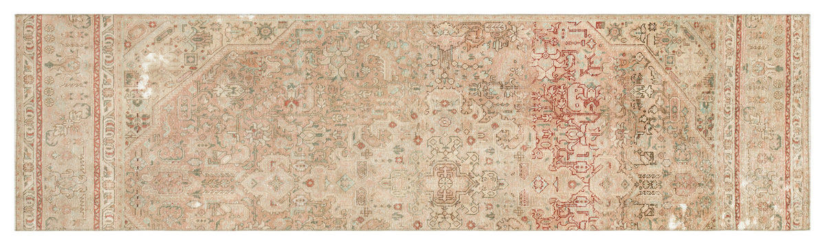 Beige Over Dyed Vintage XLarge Runner 2&#39;7&#39;&#39; x 9&#39;6&#39;&#39; ft 80 x 289 cm