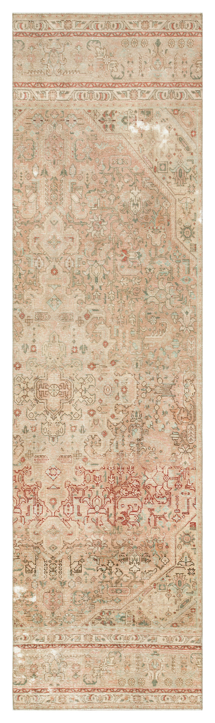 Beige Over Dyed Vintage XLarge Runner 2&#39;7&#39;&#39; x 9&#39;6&#39;&#39; ft 80 x 289 cm