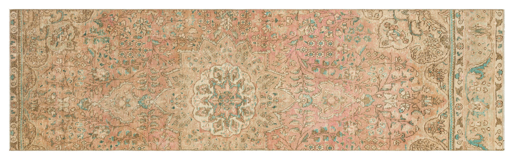Beige Over Dyed Vintage XLarge Rug 2'9'' x 9'1'' ft 83 x 276 cm