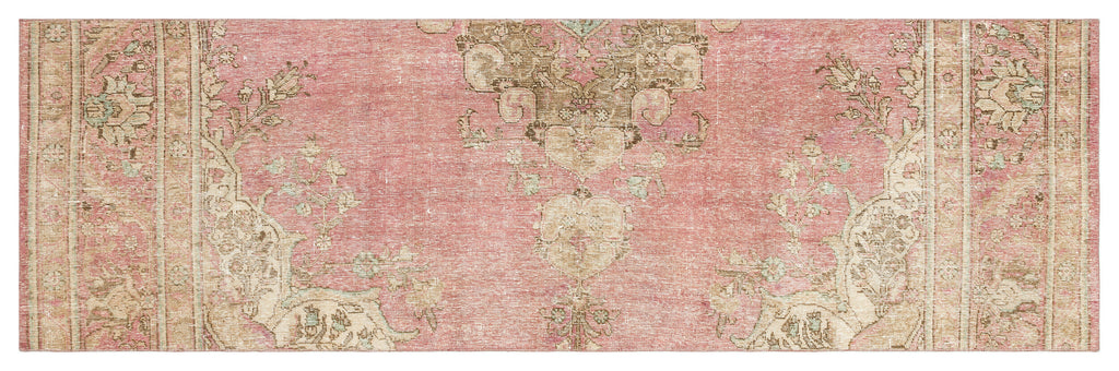 Beige Over Dyed Vintage XLarge Rug 3'1'' x 9'7'' ft 93 x 293 cm