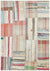 Striped Over Dyed Kilim Patchwork Unique Rug 5'3'' x 7'5'' ft 159 x 227 cm