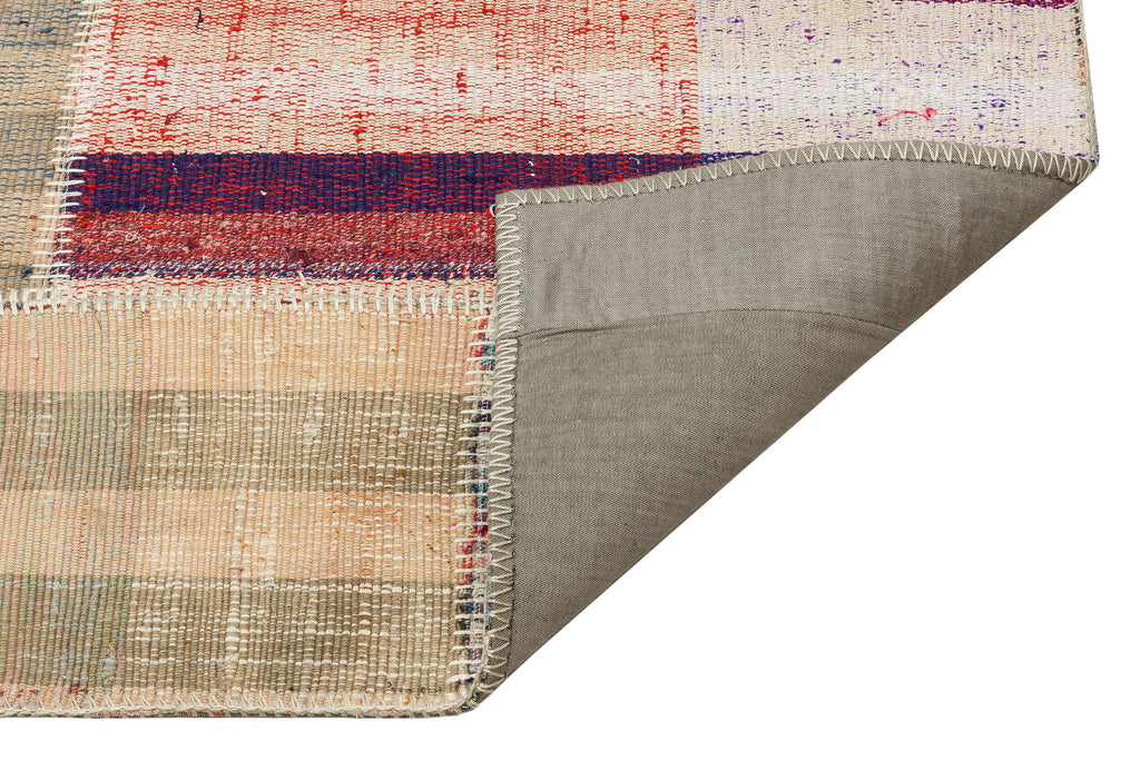 Striped Patchwork Kilim Rug 3'8'' x 5'9'' ft 113 x 174 cm