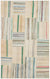 Striped Over Dyed Kilim Patchwork Unique Rug 4'8'' x 7'5'' ft 142 x 225 cm