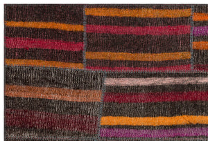 Naturel Over Dyed Kilim Patchwork Unique Rug 5'2'' x 7'7'' ft 157 x 232 cm