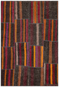 Naturel Over Dyed Kilim Patchwork Unique Rug 5'2'' x 7'7'' ft 157 x 232 cm