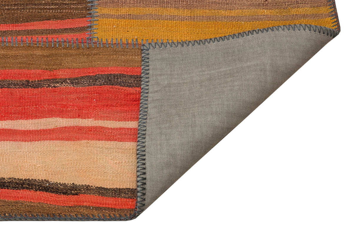 Naturel Over Dyed Kilim Patchwork Unique Rug 5&#39;3&#39;&#39; x 7&#39;7&#39;&#39; ft 160 x 232 cm