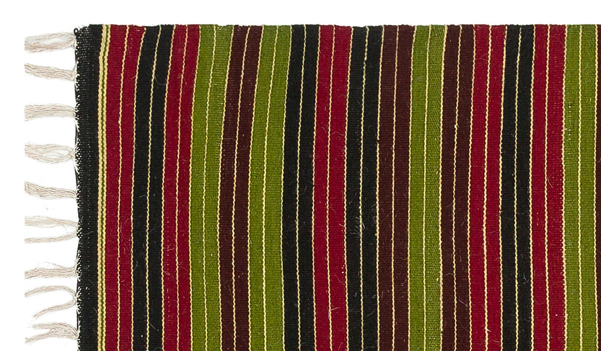 Striped Over Dyed Kilim Rug 2&#39;2&#39;&#39; x 3&#39;6&#39;&#39; ft 67 x 107 cm