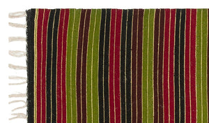 Striped Over Dyed Kilim Rug 2'2'' x 3'6'' ft 67 x 107 cm