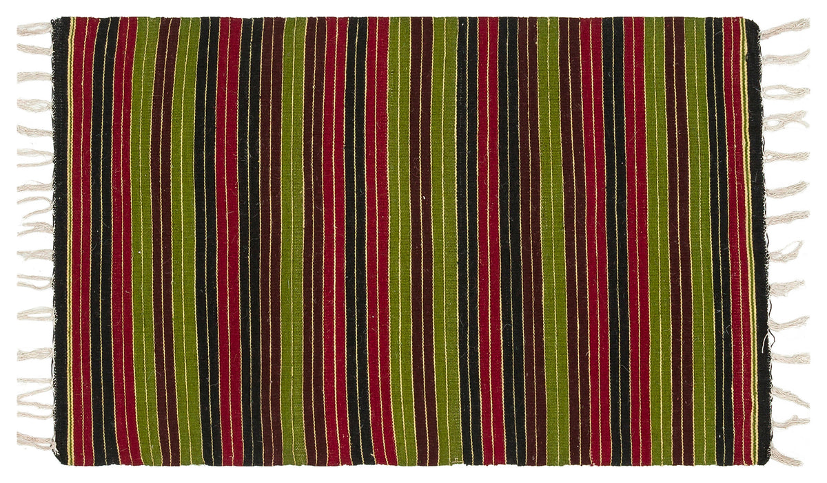 Striped Over Dyed Kilim Rug 2&#39;2&#39;&#39; x 3&#39;6&#39;&#39; ft 67 x 107 cm