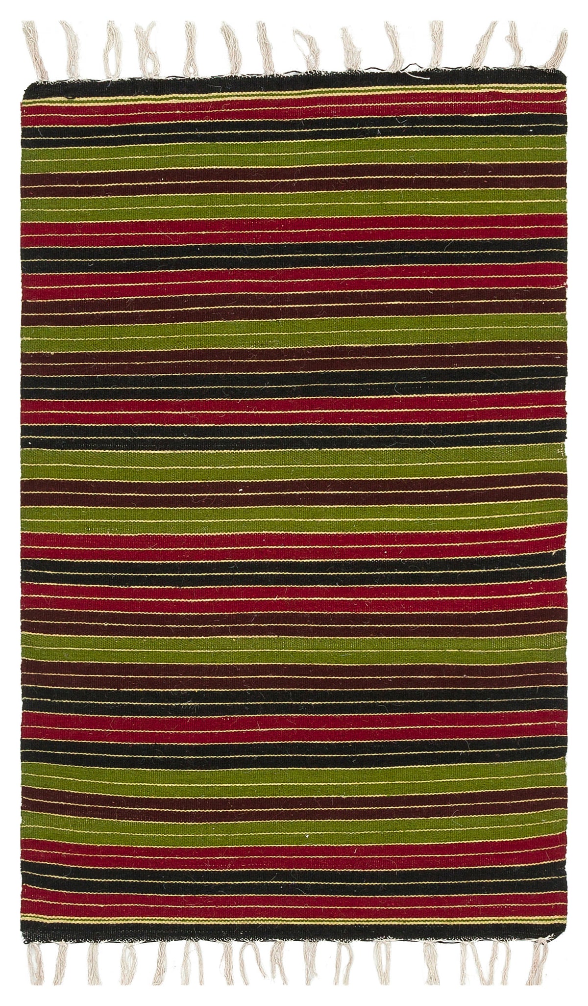 Striped Over Dyed Kilim Rug 2&#39;2&#39;&#39; x 3&#39;6&#39;&#39; ft 67 x 107 cm